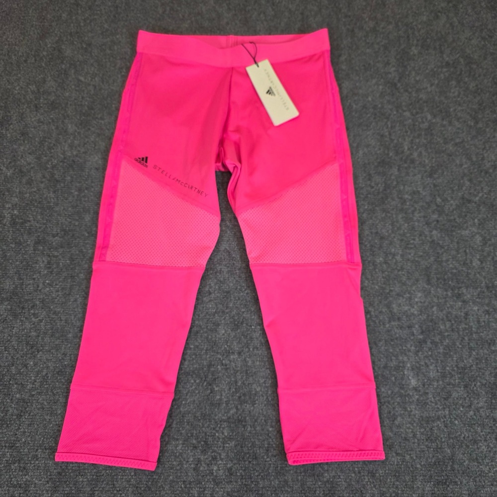 Adidas Stella McCartney Tight‎ Women S Pink 3/4 Mesh Parley Training CG0892
